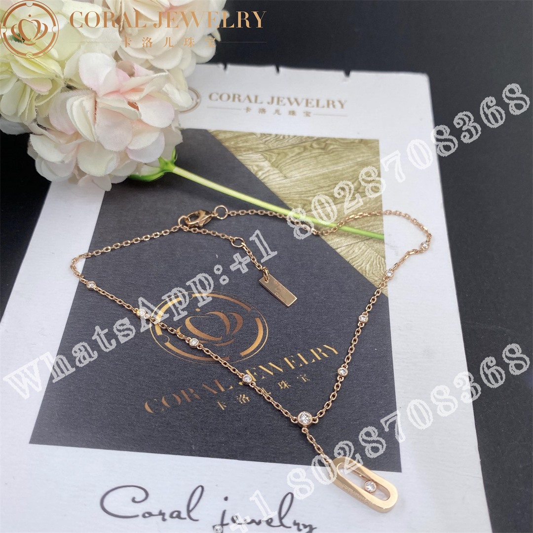 Messika Move Uno Ankle Bracelet Rose Gold Diamond Bracelet 10100-RG - Image 4