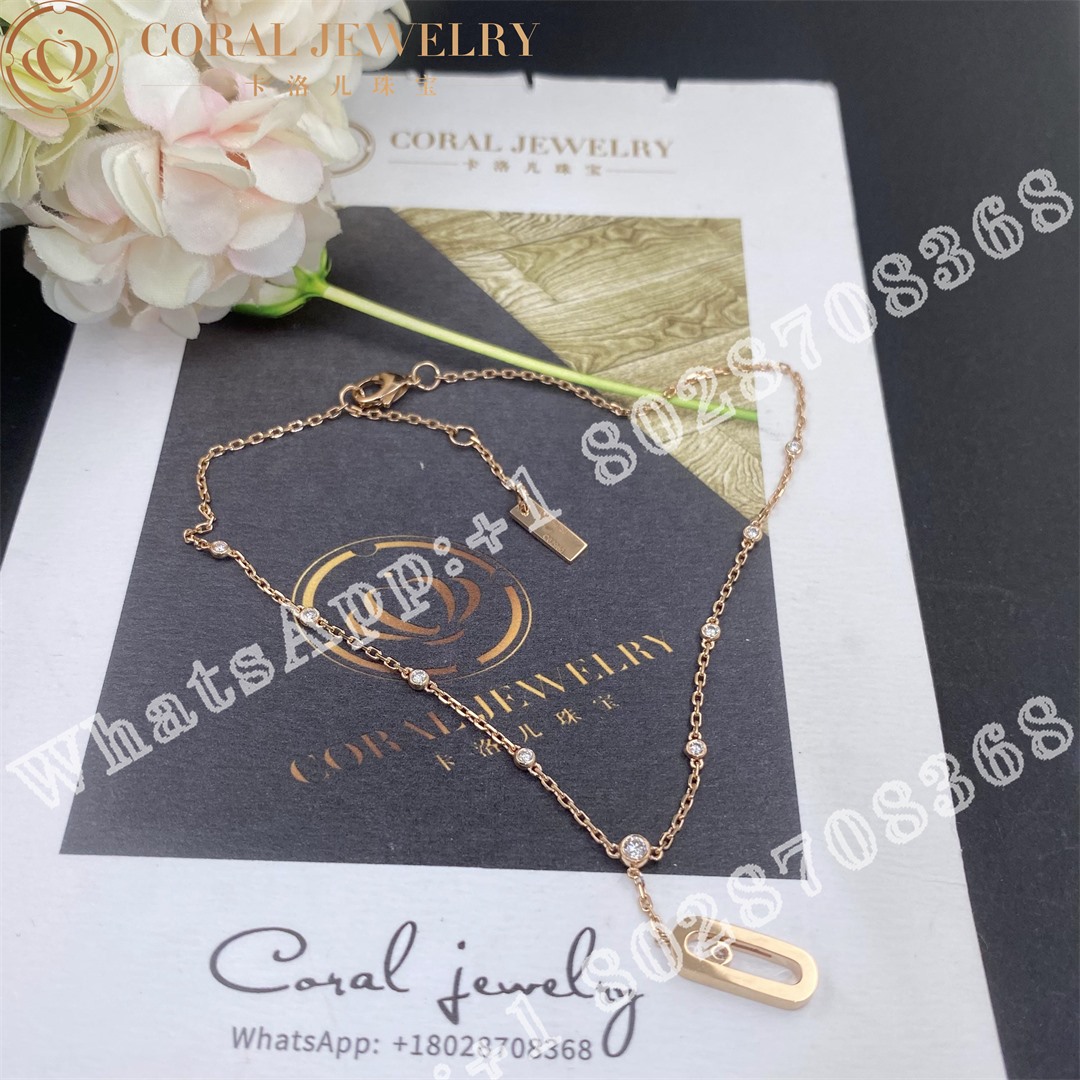 Messika Move Uno Ankle Bracelet Rose Gold Diamond Bracelet 10100-RG - Image 5