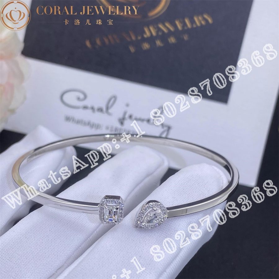 Messika My Twin Toi & Moi diamond thin bangle 0,15ct  7222-WG - Image 3
