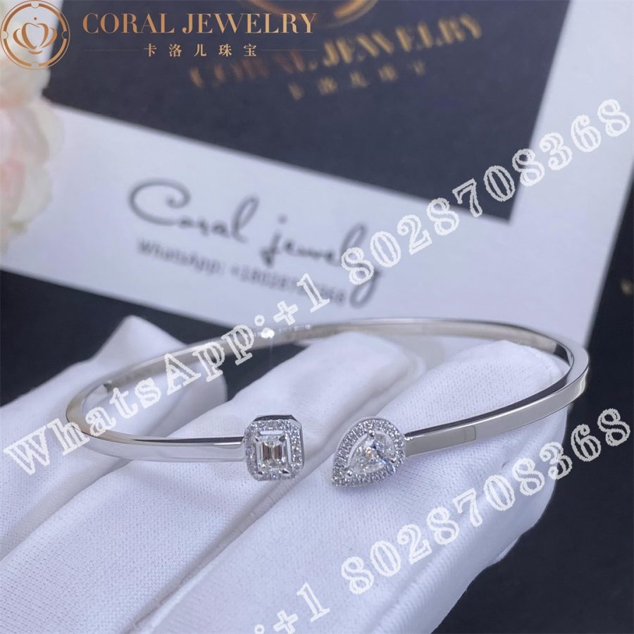 Messika My Twin Toi & Moi diamond thin bangle 0,15ct  7222-WG - Image 4