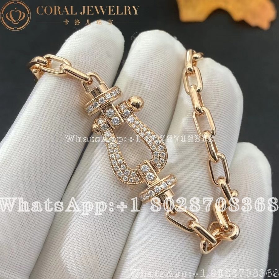 Force 10 Bracelet 118k pink gold and diamonds large model Pink gold Chain - Image 3