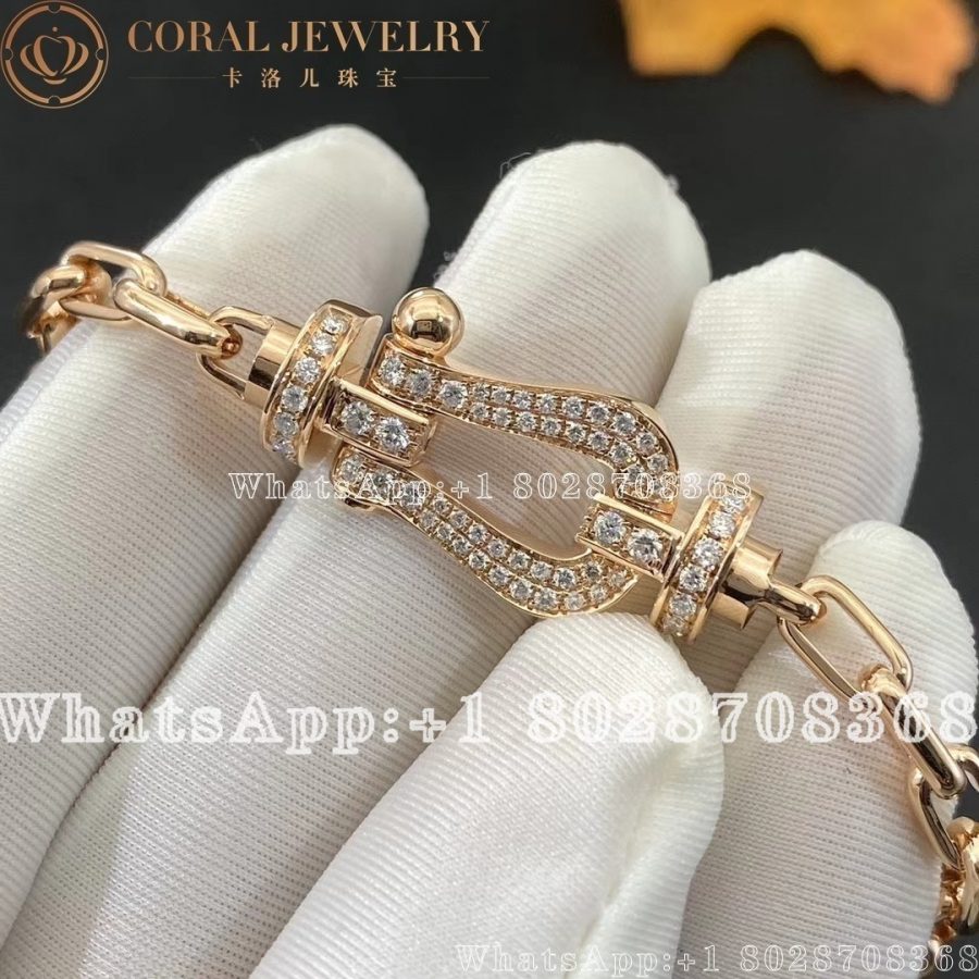 Force 10 Bracelet 118k pink gold and diamonds large model Pink gold Chain - Image 4