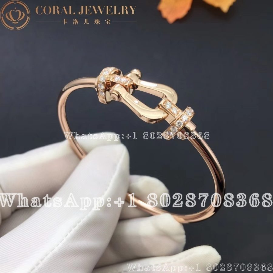 Force 10 Bracelet 18k pink gold and diamonds large model pink gold Bangle - Image 3