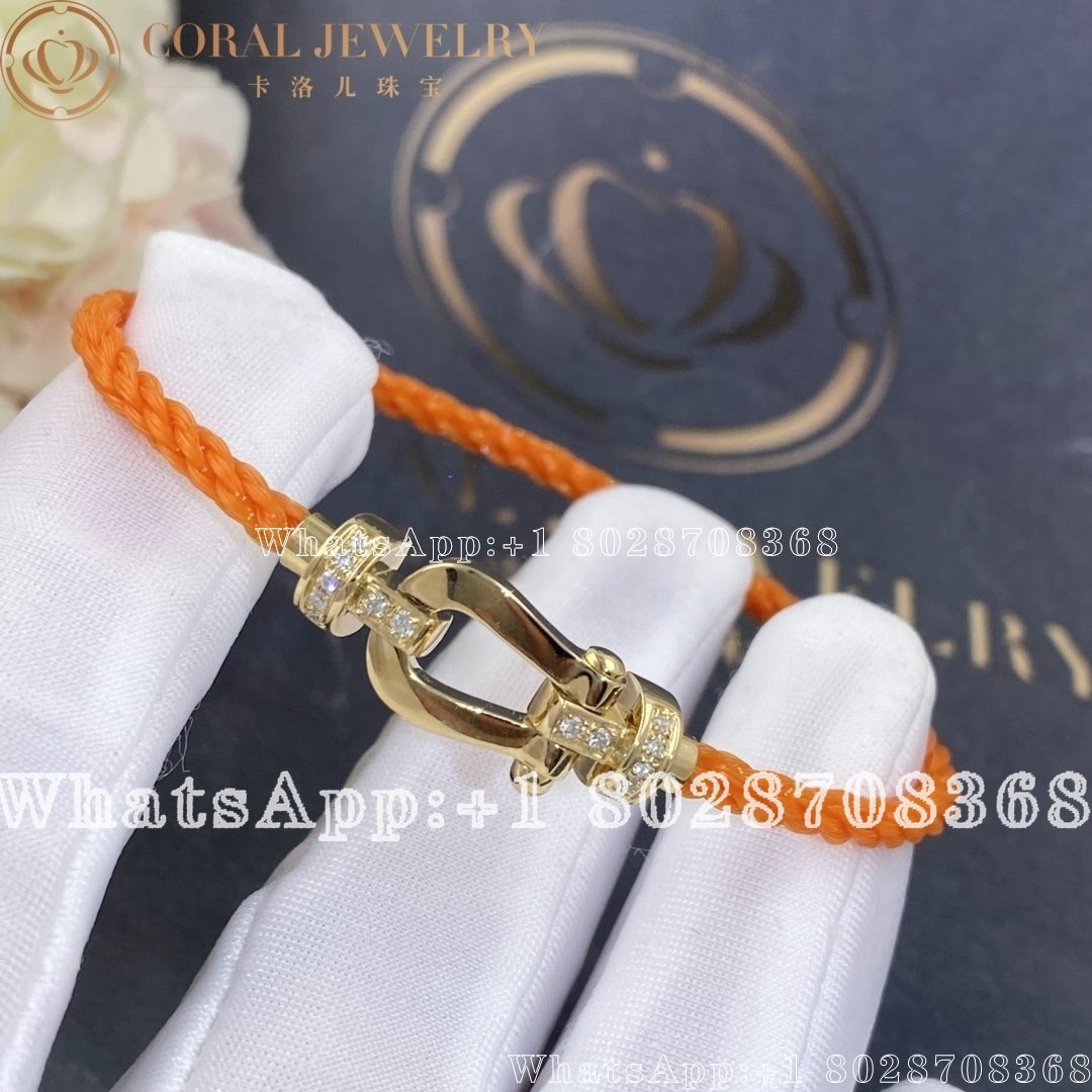 Force 10 Bracelet 18k Pink Gold And Diamonds Medium Model Orange Cable Coral (1)