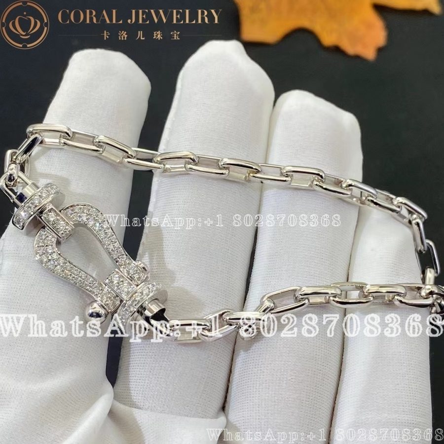 Force 10 Bracelet 18k white gold and diamonds large model White gold Chain - Image 3