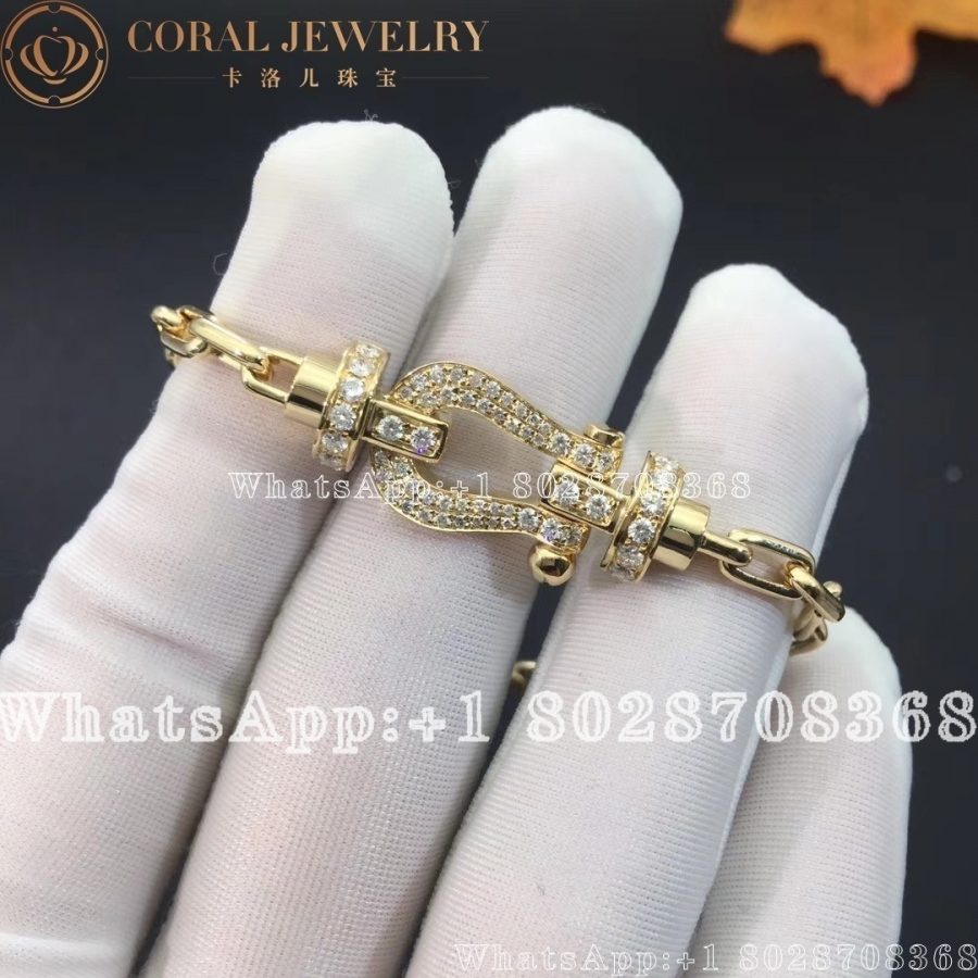 Force 10 Bracelet 18k yellow gold and diamonds large model Yellow gold Chain - Image 7