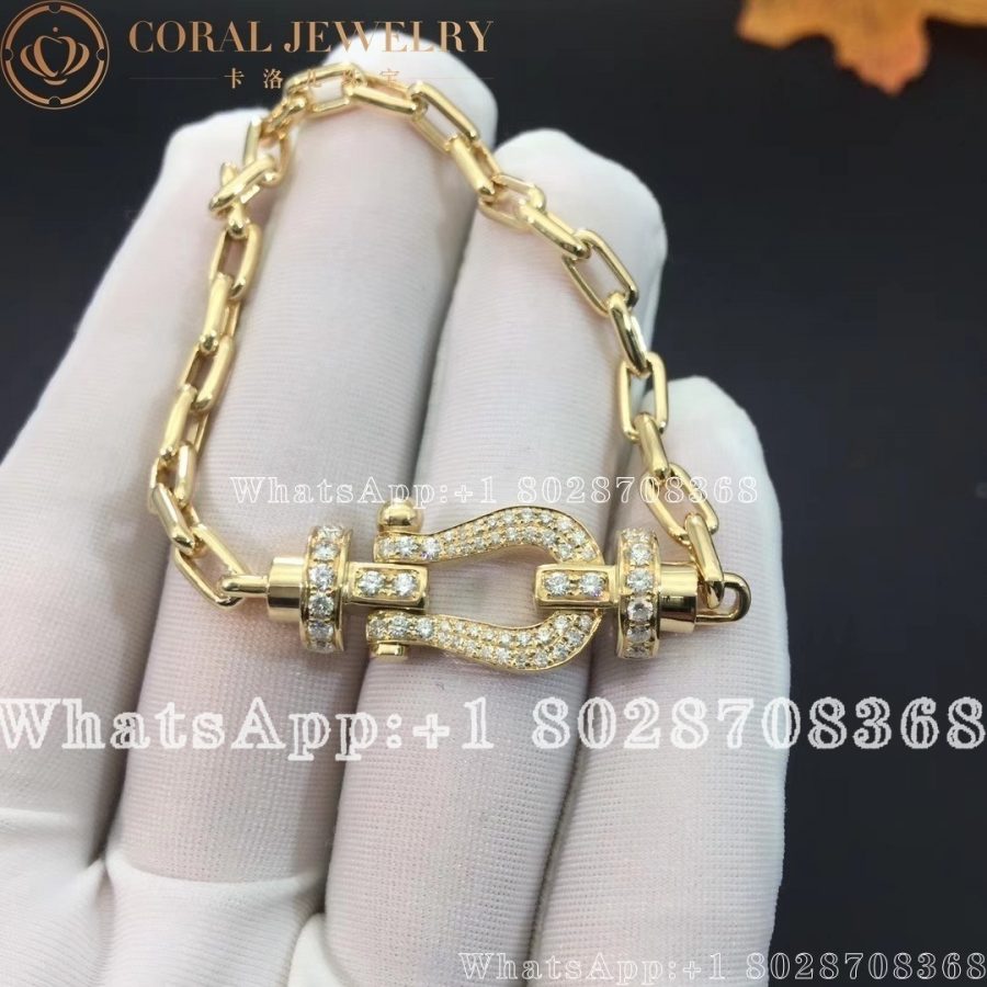 Force 10 Bracelet 18k yellow gold and diamonds large model Yellow gold Chain - Image 6