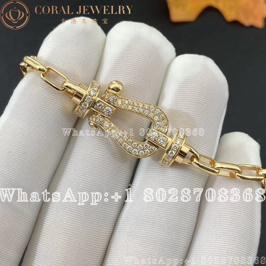 Force 10 Bracelet 18k yellow gold and diamonds large model Yellow gold Chain - Image 4