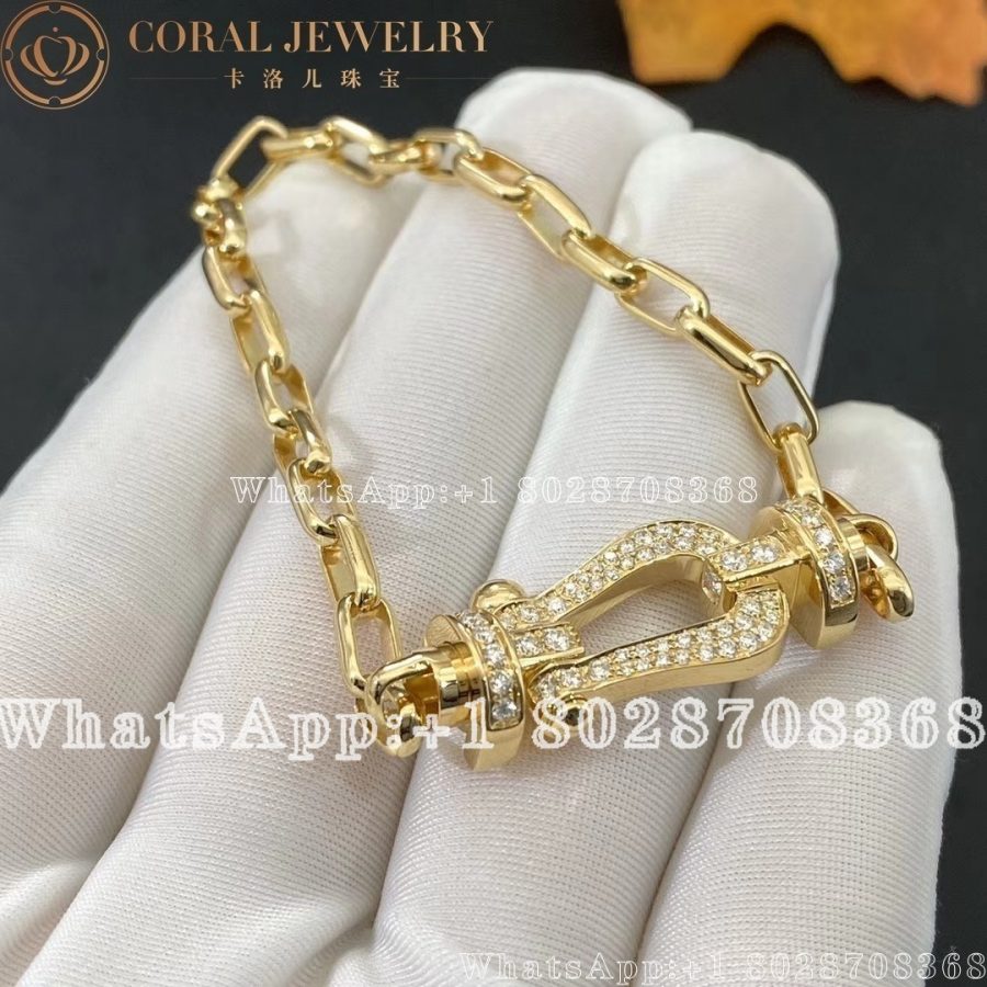 Force 10 Bracelet 18k yellow gold and diamonds large model Yellow gold Chain - Image 3