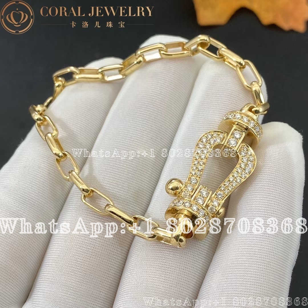 Force 10 Bracelet 18k Yellow Gold And Diamonds Large Model Yellow Gold Chain Coral (8)