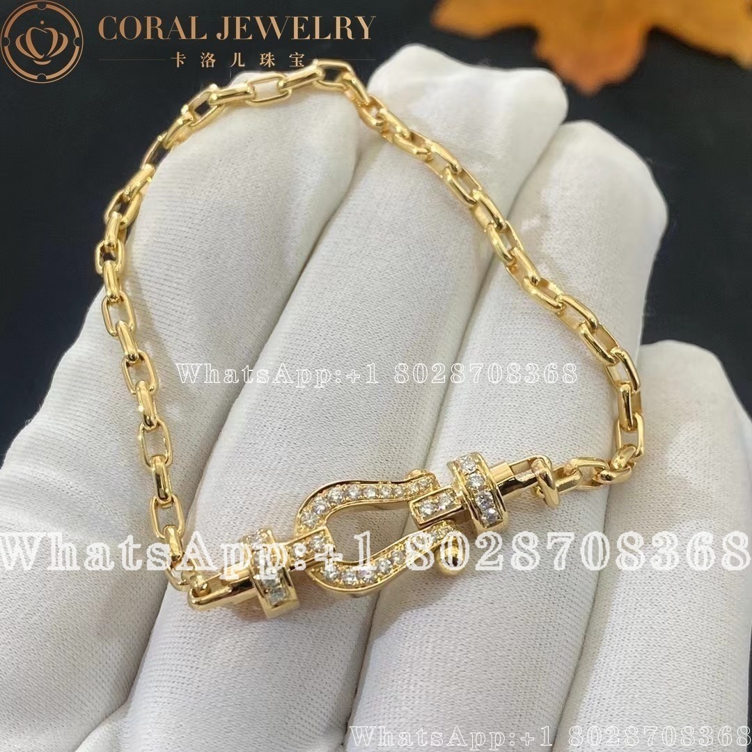 Force 10 Bracelet 18k Yellow Gold And Diamonds Medium Model Yellow Gold Link Coral (1)