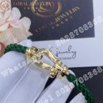 Force 10 Bracelet 18k yellow gold large model Green Cable - Image 3