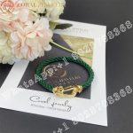 Force 10 Bracelet 18k yellow gold large model Green Cable - Image 5