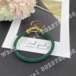 Force 10 Bracelet 18k yellow gold large model Green Cable - Image 6
