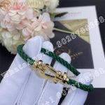 Force 10 Bracelet 18k yellow gold large model Green Cable - Image 7
