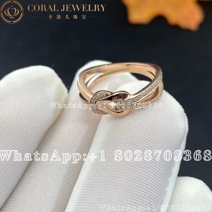 Fred Chance Infinie Ring Small Model 18k Pink Gold and Diamonds - Image 6