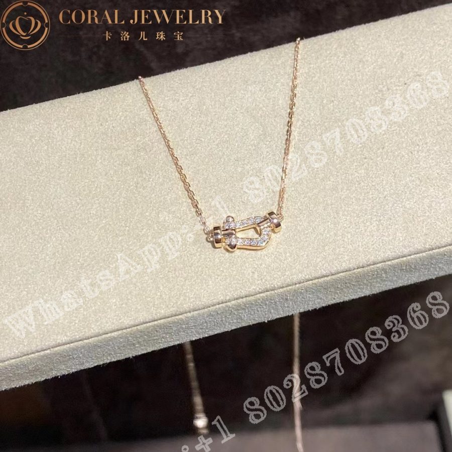 Fred Force 10 Necklace 18k Pink Gold and Diamonds Medium Model - Image 3