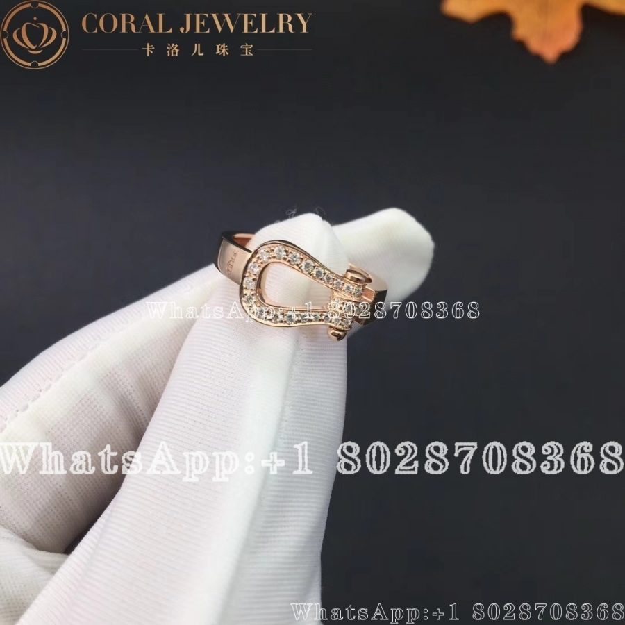 Fred Force 10 Ring Medium Model 18k Pink Gold and Diamonds - Image 3