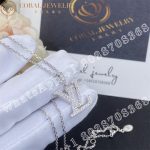 Louis Vuitton LV Medium Pendant, White Gold And Diamonds Q93670 - Image 3