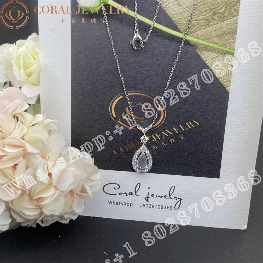 Chaumet Josephine Aigrette white gold, Moonstone and diamond pendant - Image 7