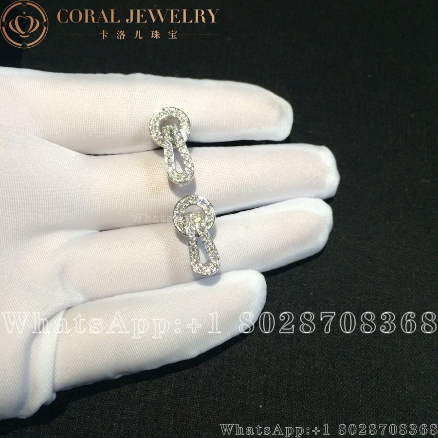 Cartier Agrafe Earrings White Gold, Diamonds Ref. N8040400 - Image 4