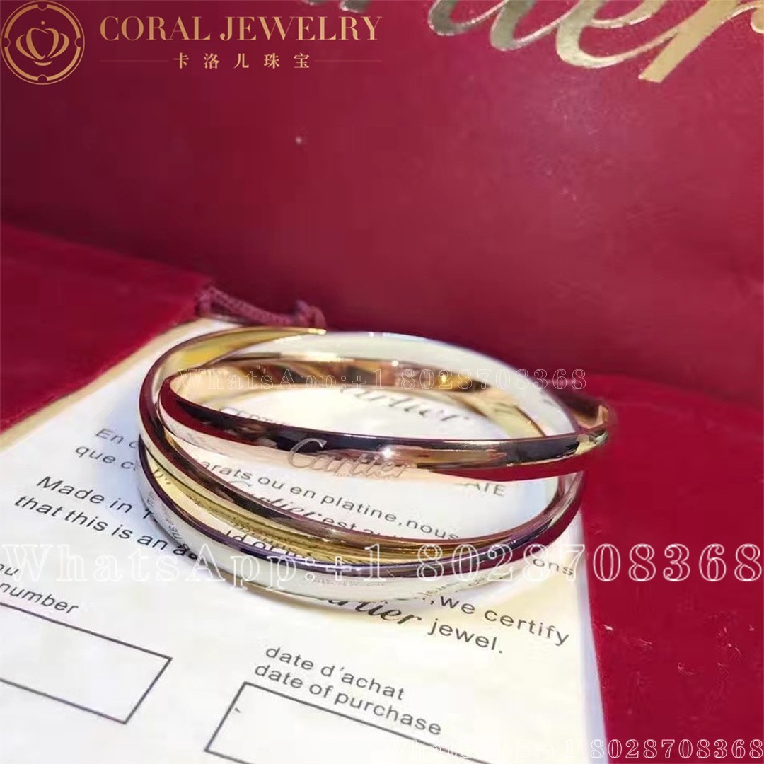 Cartier Trinity Bracelet Classic Model Ref B6013302 Coral (2)