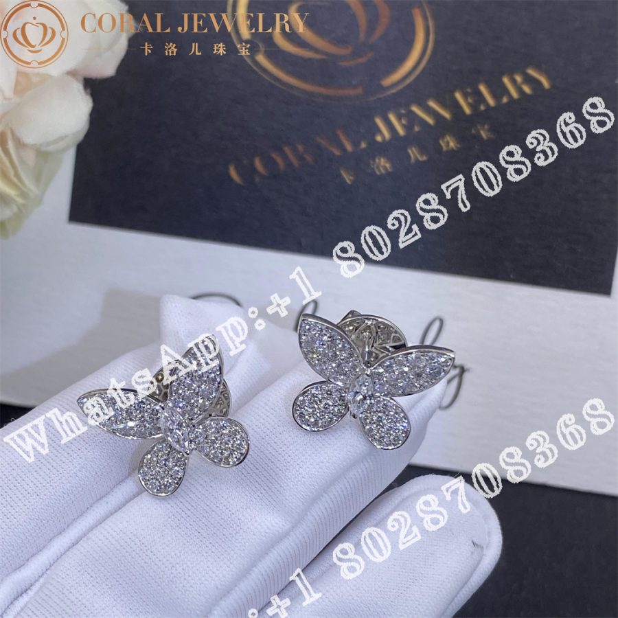 Graff Pavé Butterfly Diamond Small Stud Earrings - Image 3