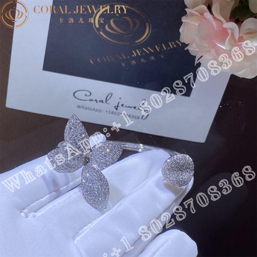 Pasquale Bruni Giardini Segreti Bracelet in 18k White Gold with Diamonds, Small Flower - Image 3