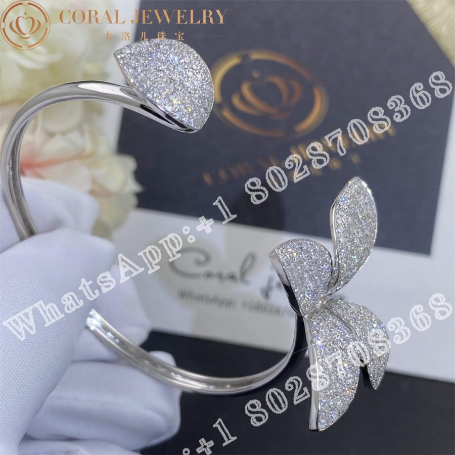 Pasquale Bruni Giardini Segreti Bracelet in 18k White Gold with Diamonds, Small Flower - Image 6