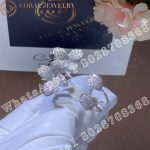 Pasquale Bruni Petit Garden Earrings in 18k White Gold with Diamonds, Medium Flower - Image 5