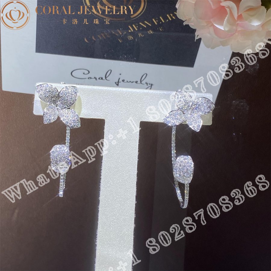 Pasquale Bruni Petit Garden Earrings in 18k White Gold with Diamonds, Medium Flower - Image 9