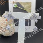 Pasquale Bruni Petit Garden Earrings in 18k White Gold with Diamonds, Medium Flower - Image 10