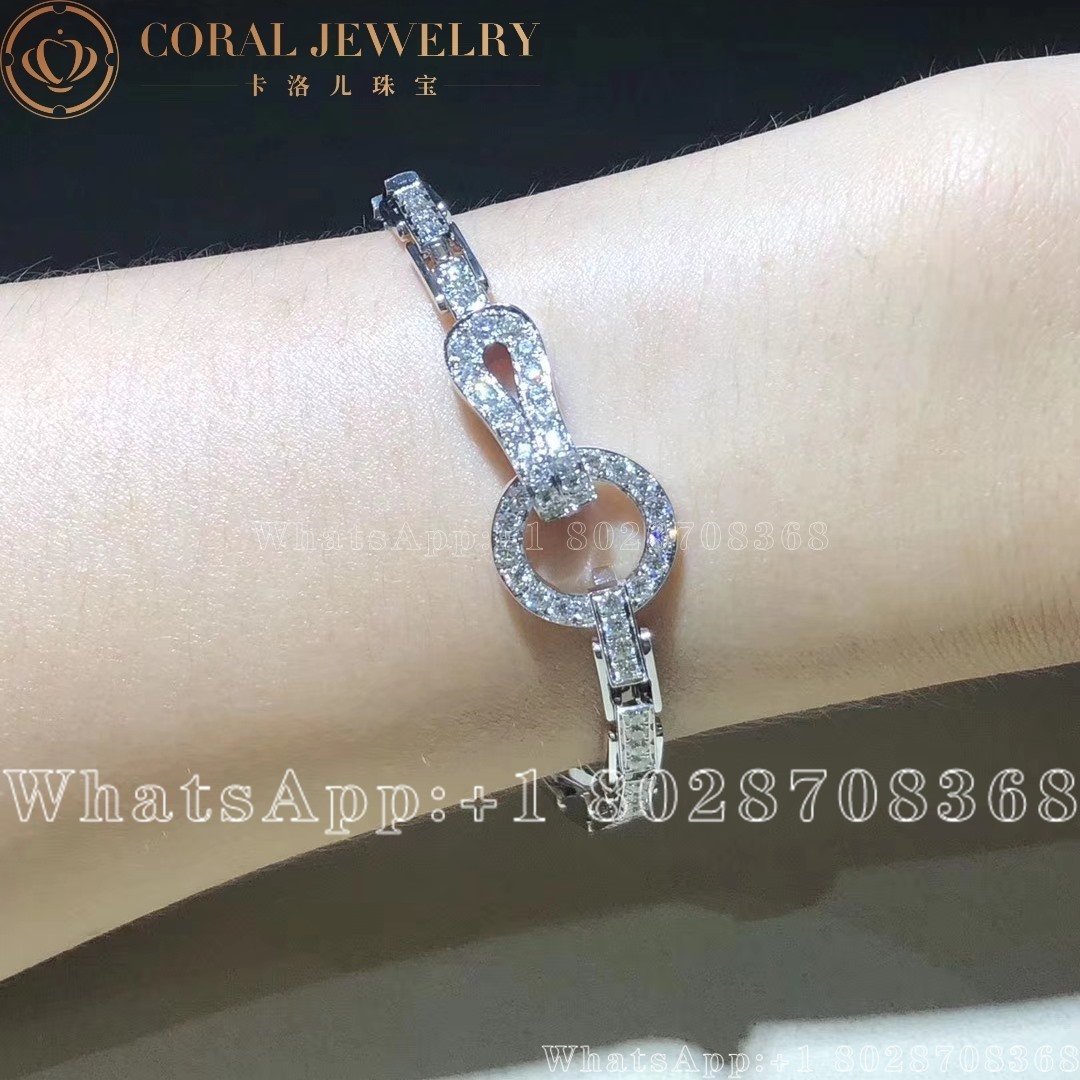 Cartier Agrafe Bracelet White Gold Diamonds N6026300 Coral (3)