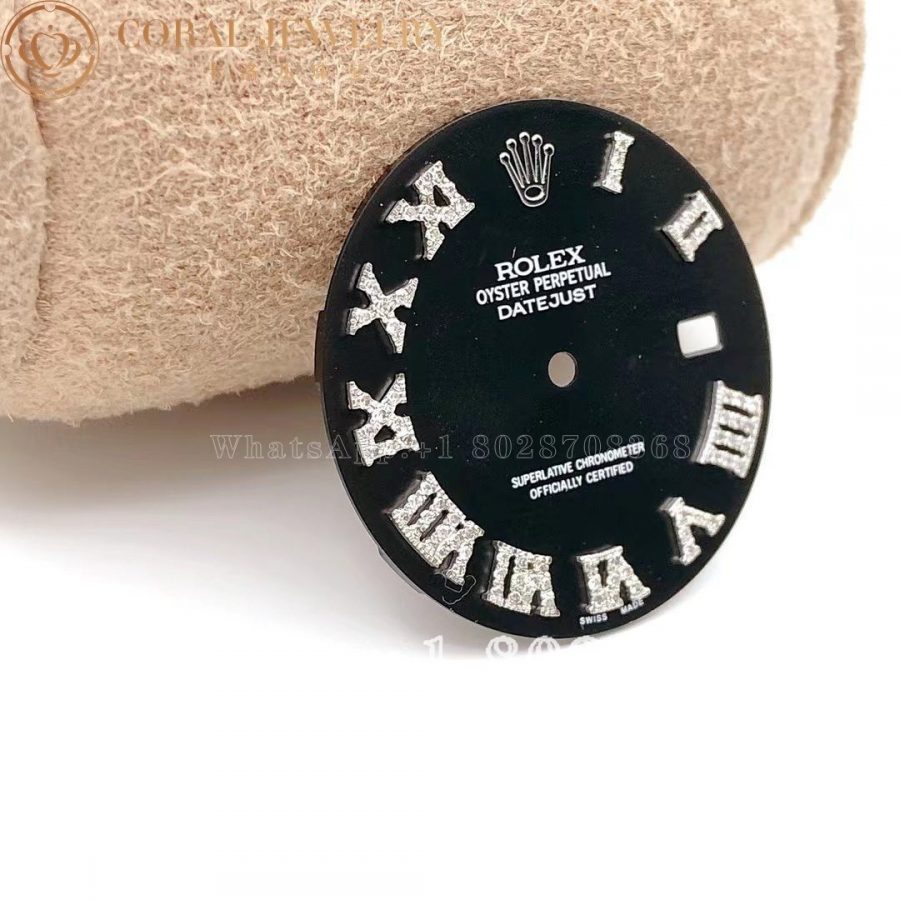 Rolex – Custom Black Color Diamond Dial for Datejust 41 - Image 3