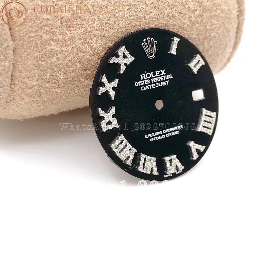 Rolex – Custom Black Color Diamond Dial for Datejust 41 - Image 3