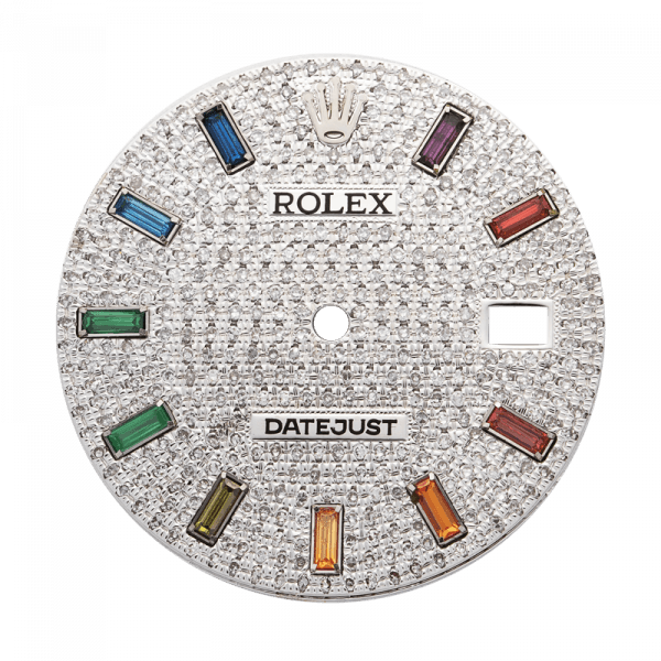 Rolex Custom Diamond Paved Rainbow Dial For Rolex Datejust 36