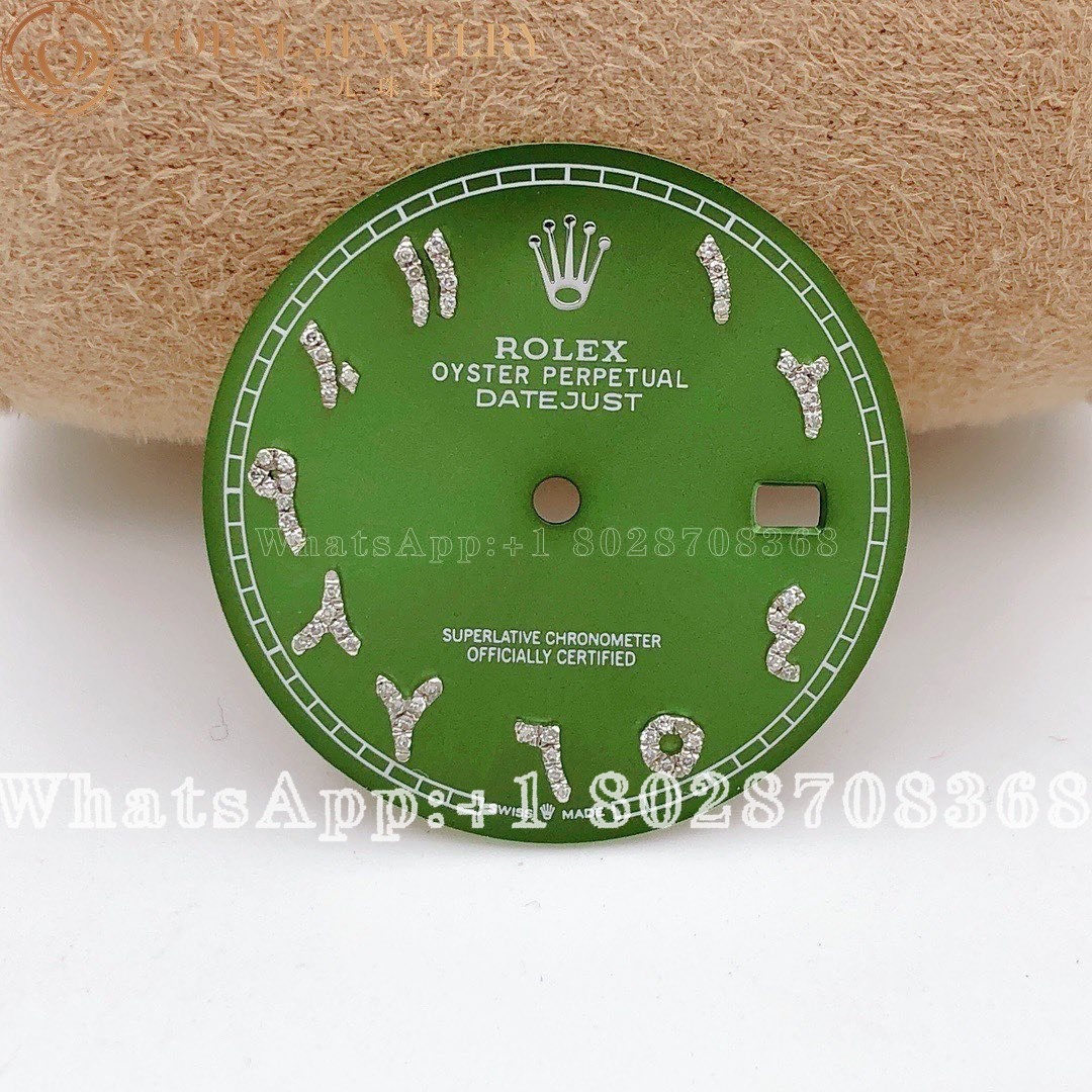 Rolex Custom Green Arabic Dial For Datejust 41 Coral (2)