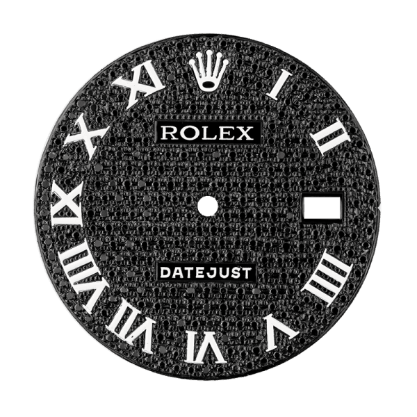 Rolex Custom Datejust 41mm Custom Black Pave Diamond Dial