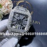 Cartier Santos Skeleton 41mm Moissanite Diamond Watch 20ct - Image 3