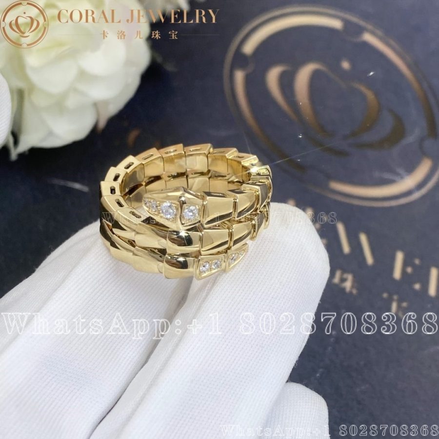 Bulgari Serpenti Viper two-coil 18 kt Yellow gold ring Ref.: 357869 - Image 3