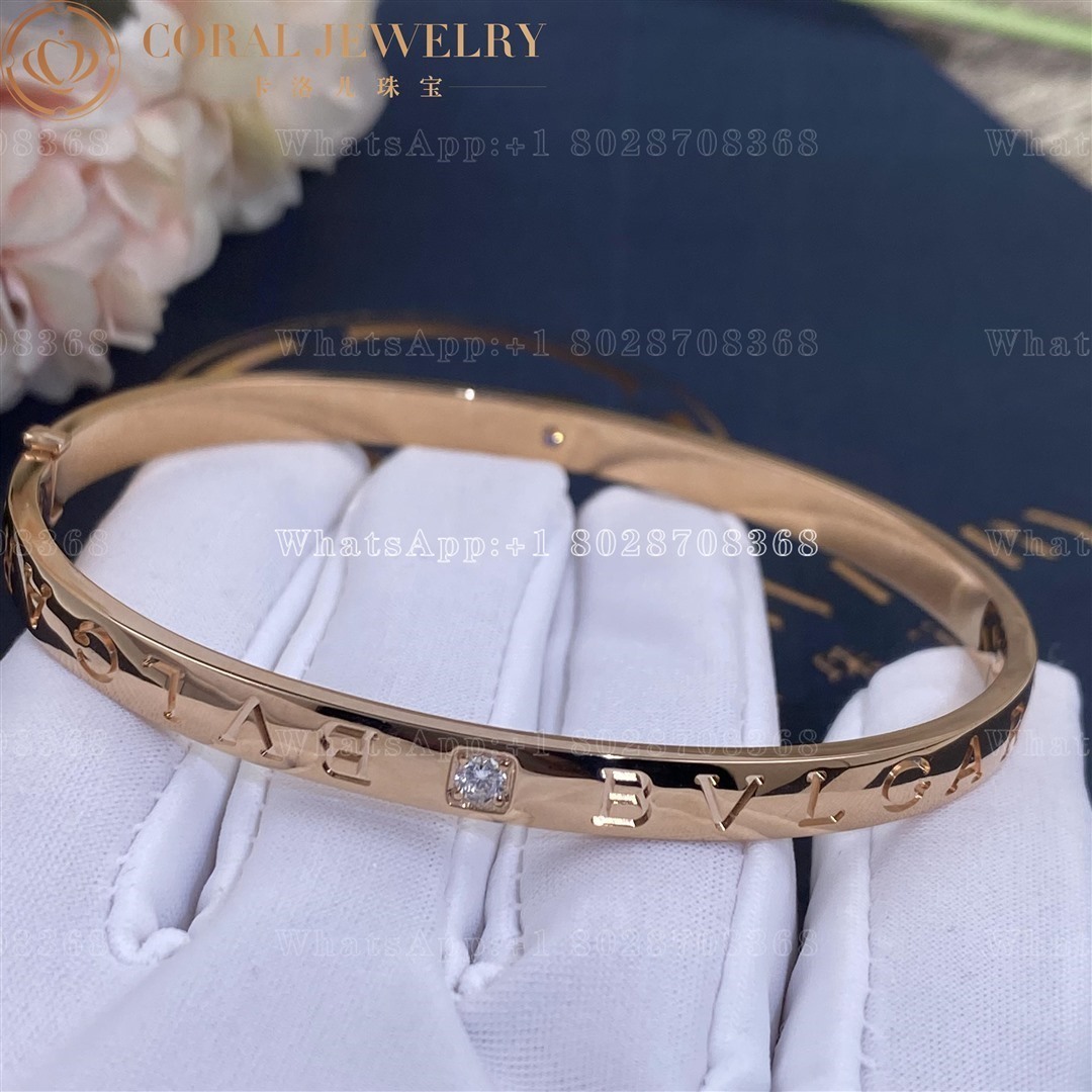 Bulgari Bvlgari Bracelet 18 Kt Rose Gold Bangle Bracelet Ref 349178 Br856760 Coral (1)