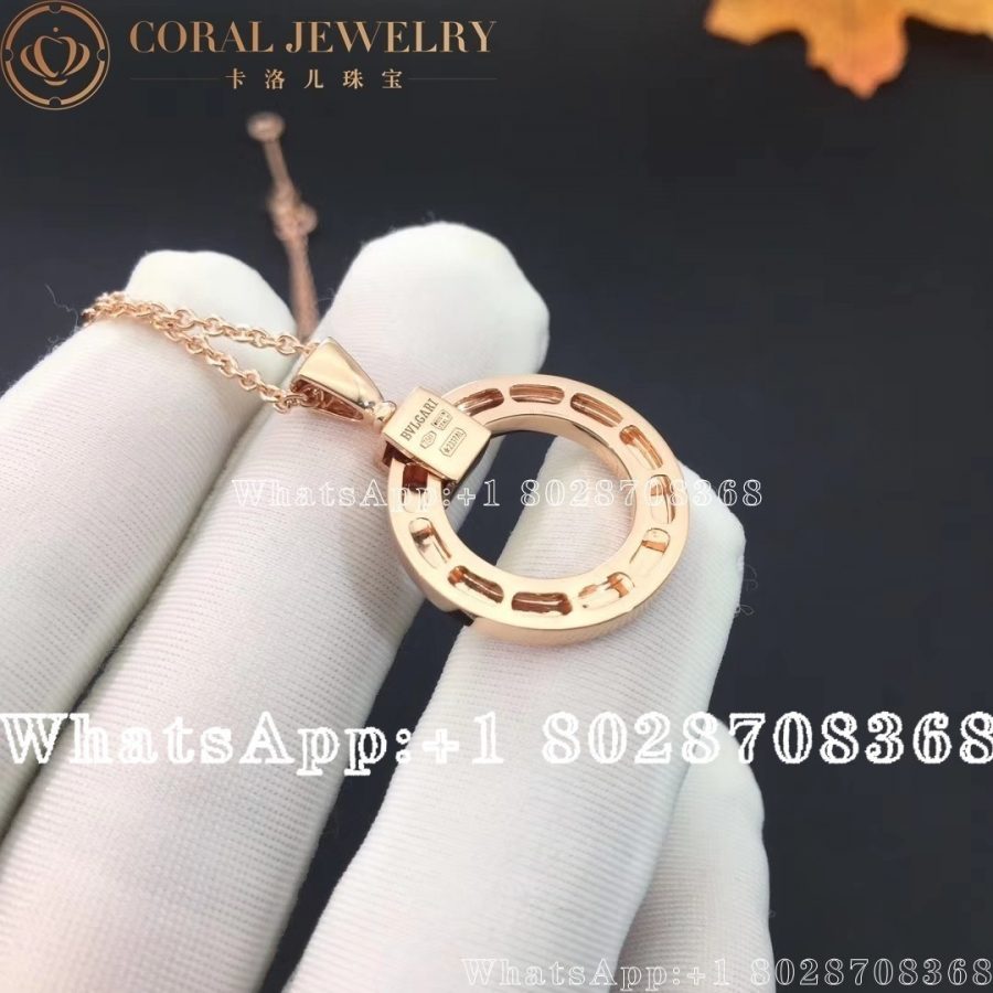 Bulgari BVLGARI Rose Gold Chain and 18 Kt Rose Gold Pendant Set with a Diamond Ref.: 344492 - Image 4