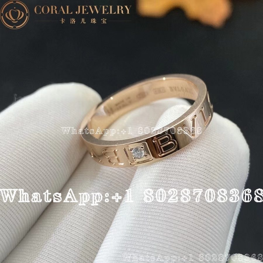 Bulgari BVLGARI Rose Gold Ring Set with a Diamond Ref.: 341819 - Image 3