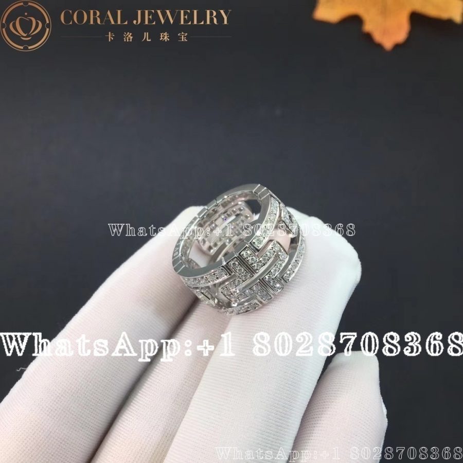 Bulgari BVLGARI Parentesi White Gold Diamond Ring - Image 3