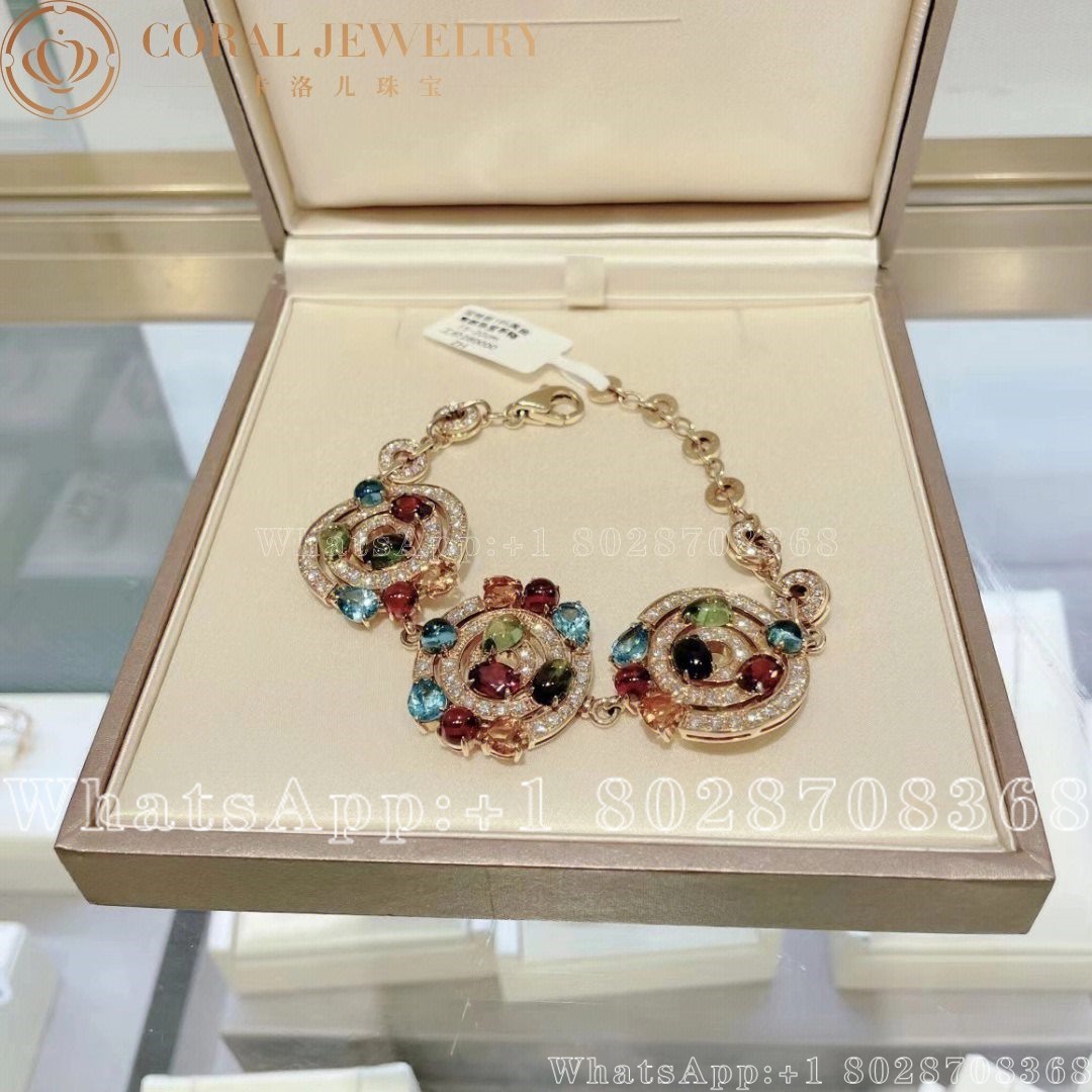 Bulgari Yellow Gold Diamond And Multi Gemstone Astrale Bracelet Coral (1)