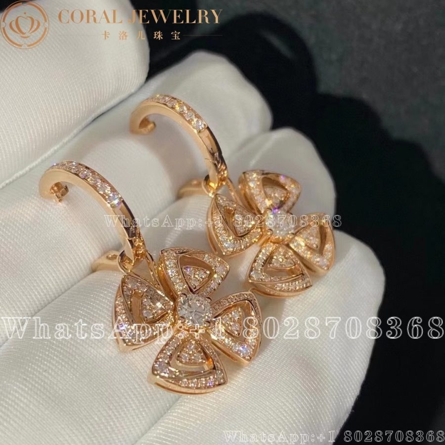 Bulgari Fiorever 18 Kt Rose Gold Hoop Earring Ref.: 357323 - Image 3