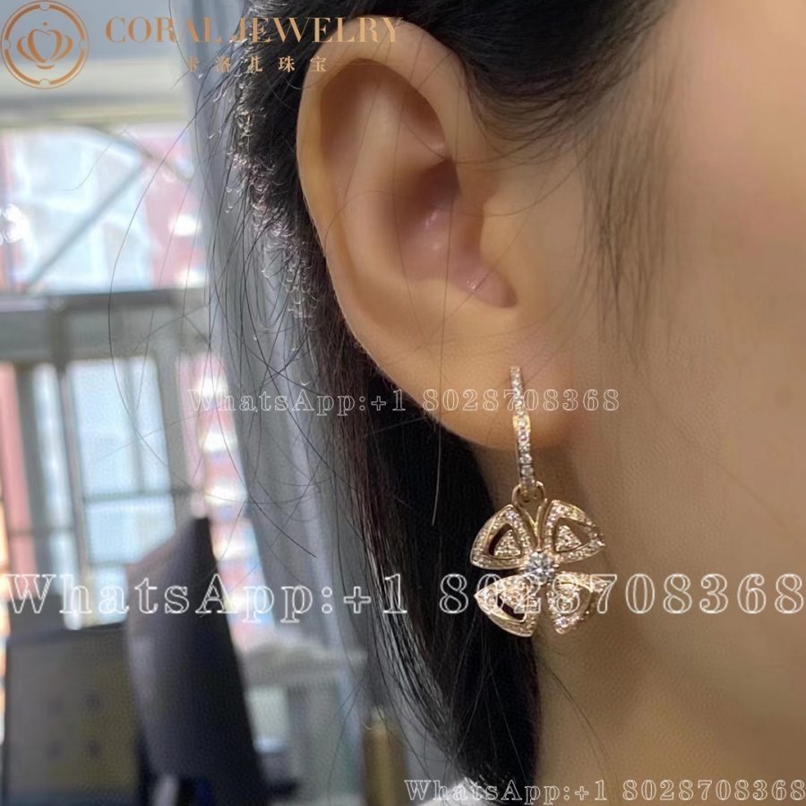 Bulgari Fiorever 18 Kt Rose Gold Hoop Earring Ref.: 357323 - Image 4