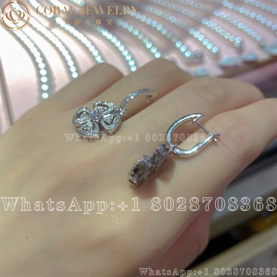 Bulgari Fiorever 18 Kt White Gold Hoop Earring Ref.: 357323 - Image 4