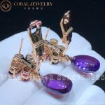 Bulgari Sapphire Floral 18k Yellow Gold Earrings 346655 OR855956 - Image 3