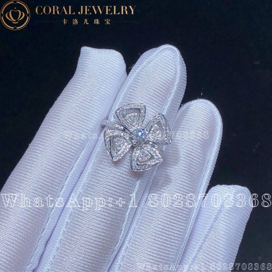 Bulgari White Gold and Diamond Fiorever Ring AN858168 - Image 3